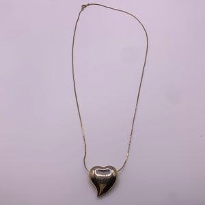 80s Heart Pendant on a Gold Chain